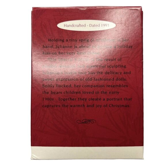 Hallmark Vintage Keepsake Ornament Julianne and Teddy 1993 Special Edition Box - Picture 7 of 8